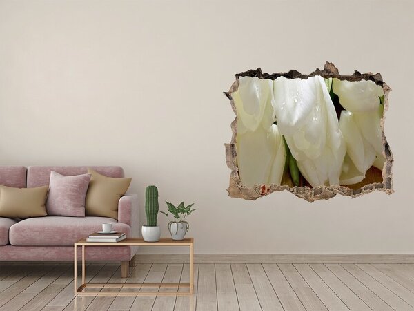 Samolepící nálepka fototapeta Bílé tulipány nd-k-104686883