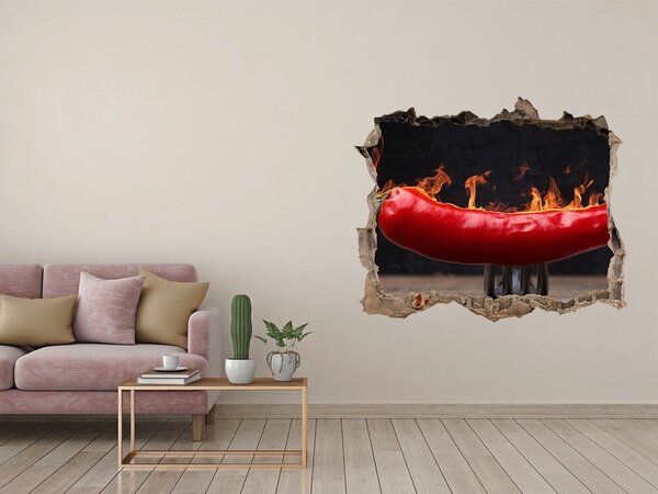 Nálepka 3D díra samolepící Chilli paprička nd-k-105839345