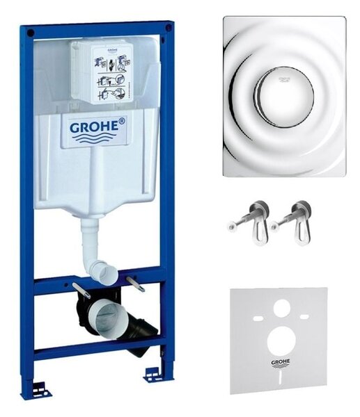 Sada podomítkový WC modul Grohe Rapid SL 38539001, splachovací tlačítko Grohe Surf 38574000