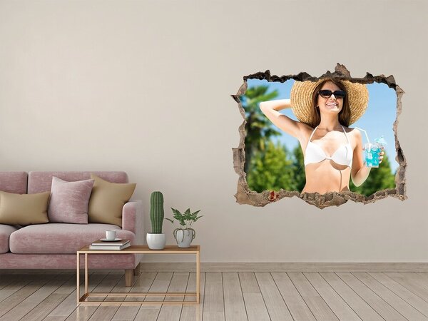 Fototapeta díra na zeď Žena nad bazénem nd-k-106630222
