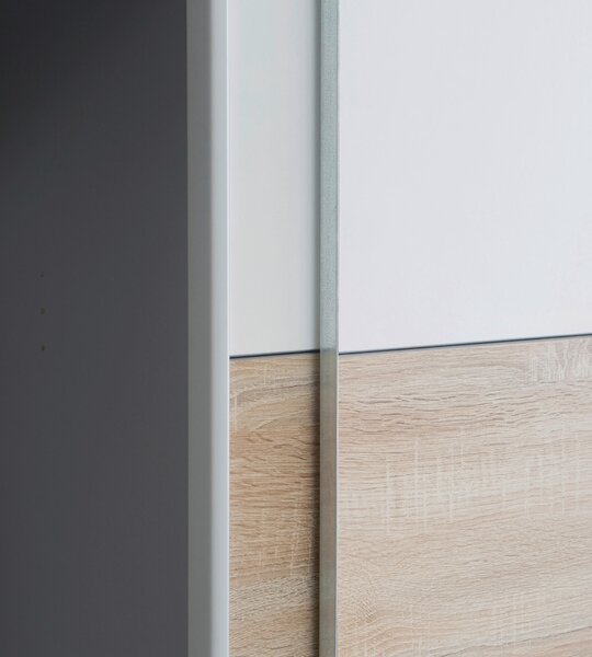 ŠATNÍ SKŘÍŇ, bílá, Sonoma dub, 270/210/61 cm Carryhome - Šatní skříně, Online Only