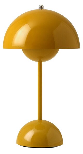 Stolní lampa &Tradition, Flowerpot VP9, stmívatelné, Žlutá, Obývací pokoj, Plast, Design