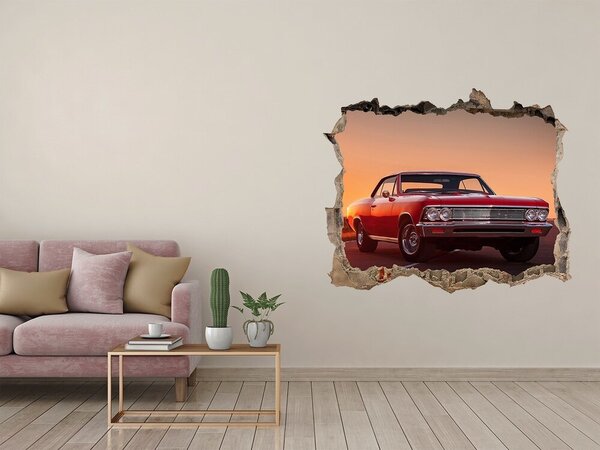 Foto fotografie díra na zeď Červené auto nd-k-109817494