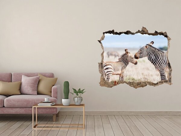 Díra 3D fototapeta na stěnu Zebry v horách nd-k-112483528