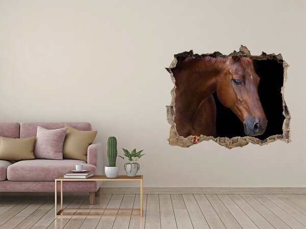 Díra 3D fototapeta na stěnu Hnědý kůň nd-k-114030424