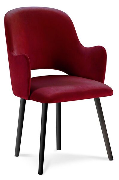 Červená Sametová židle Laelia MILO CASA