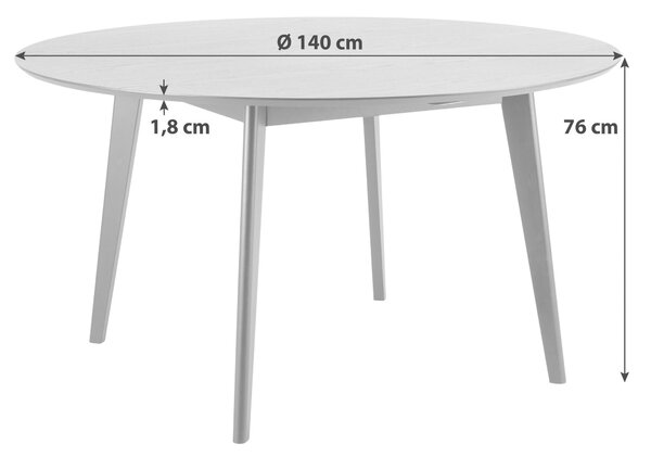 JÍDELNÍ STŮL, černá, 140/140/76 cm MID.YOU - Jídelní stoly, Online Only
