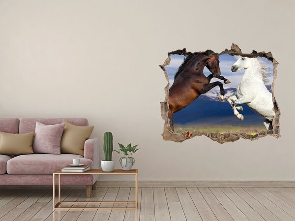 Díra 3D fototapeta na stěnu Koně hory nd-k-113344185
