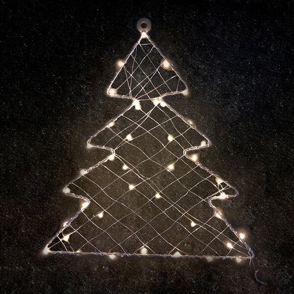 ACA DECOR LED Vánoční stromek do okna, teplá bílá