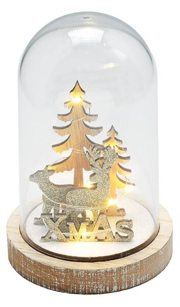 ACA DECOR LED Vánoční dekorace - les, světlý odstín, na baterie 2xAAA, teplá bílá
