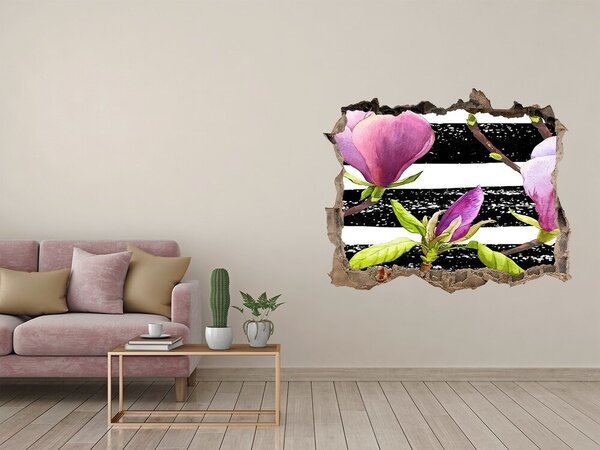Nálepka 3D díra na zeď Magnolie pásky nd-k-114053515