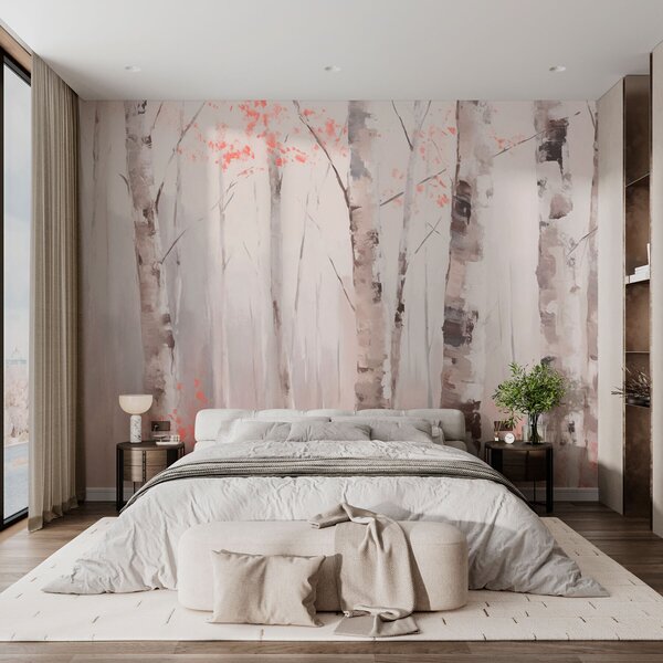 Fototapety Březový les, Fototapety les, Fototapety břízy, w03746 : uwalls.cz