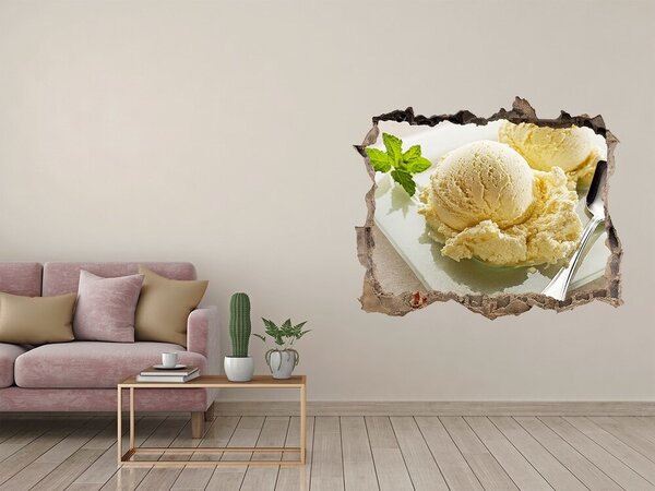 Nálepka 3D díra na zeď Zmrlizna na talíři nd-k-115894727