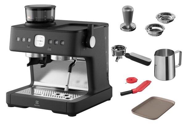 Electrolux Pákové espresso 800 s integrovaným mlýnkem E8EC1-8BP