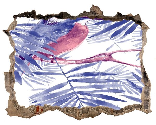 Díra 3D fototapeta nálepka Rostliny a pták nd-k-117070840