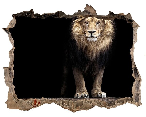 Díra 3D fototapeta na stěnu Portrét lva nd-k-118199528