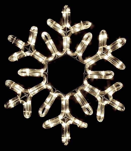 ACA DECOR LED Vánoční svítidlo vločka do okna 16W, teplá bílá barva, IP44, 96 LED