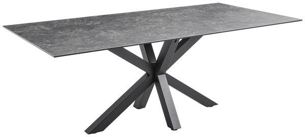 JÍDELNÍ STŮL, černá, tmavě šedá, 200/100/75 cm P & B - Jídelní stoly, Online Only