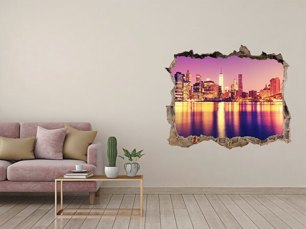 Fototapeta díra na zeď 3D Manhattan New York nd-k-120757721