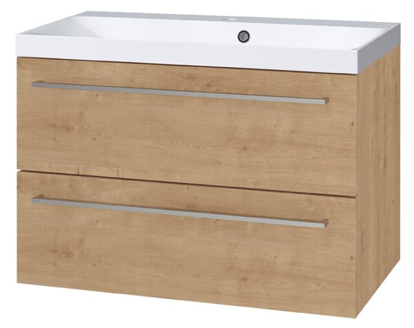 Mereo Mereo, Bino, koupelnová skříňka s umyvadlem z litého mramoru 81 cm, CN621M