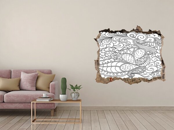 Nálepka 3D díra na zeď Ornamenty nd-k-122077054