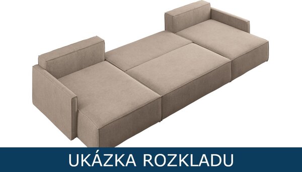 Rozkládací sedací souprava do U Karlos - Černá