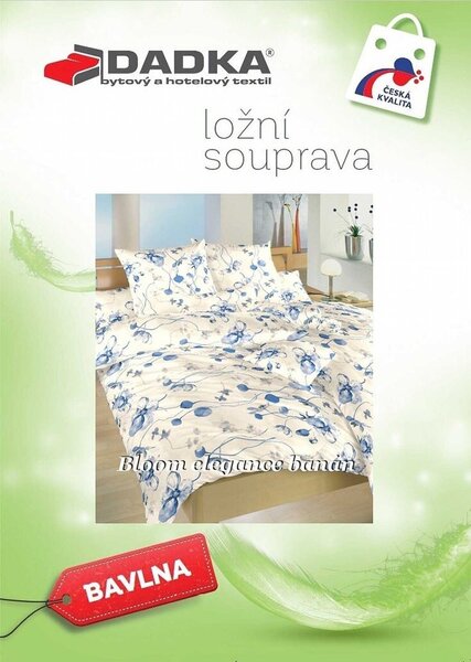 Povlečení bavlna Bloom elegance banán 140x200, 70x90 cm