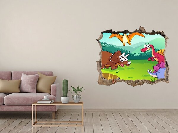 Samolepící nálepka na zeď Dinosauři v prehistorické krajině nd-k-123888618
