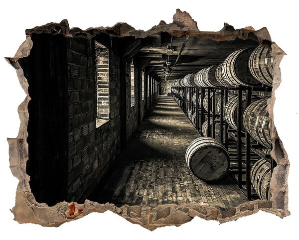 Fototapeta díra na zeď 3D Bourbon sudy nd-k-124196585
