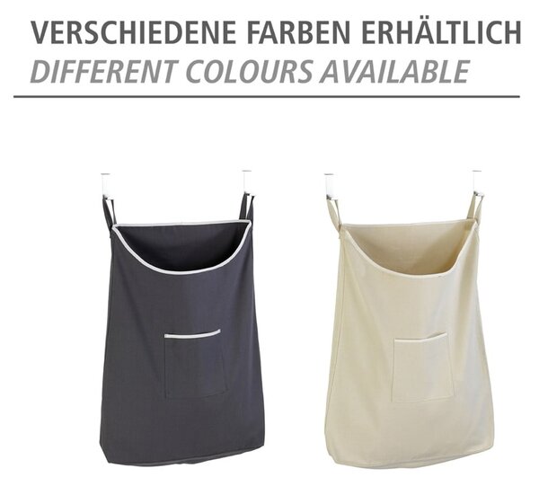 Šedý závěsný koš na prádlo Wenko Door Laundry, 65 l
