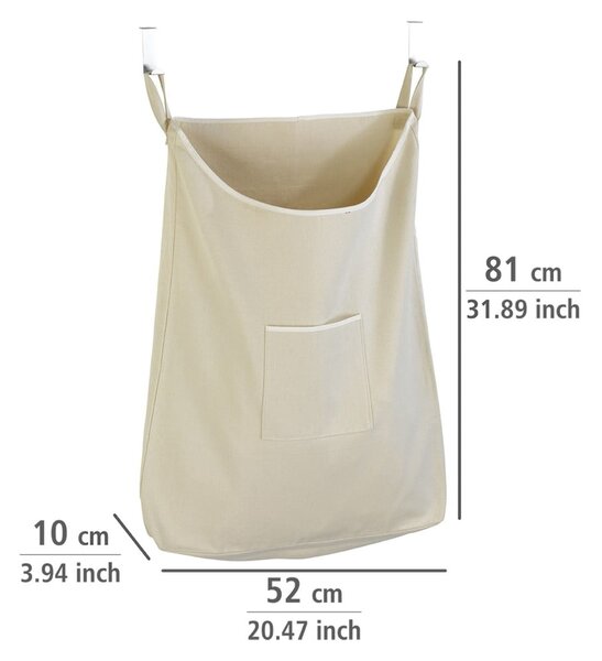 Béžový závěsný koš na prádlo Wenko Door Laundry, 65 l