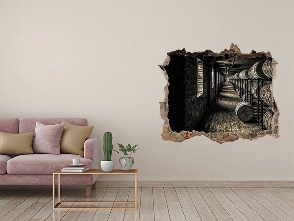 Fototapeta díra na zeď 3D Bourbon sudy nd-k-124196585