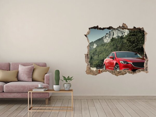 Foto fotografie díra na zeď Auto v horách nd-k-123522493