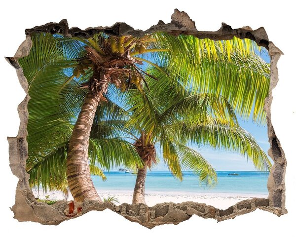 Díra 3D ve zdi na stěnu Tropická pláž nd-k-126132906