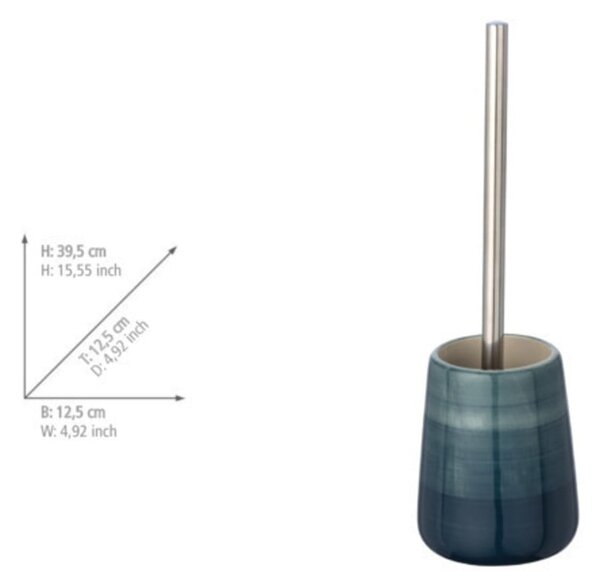 Petrolejově modrý toaletní kartáč Wenko Pottery