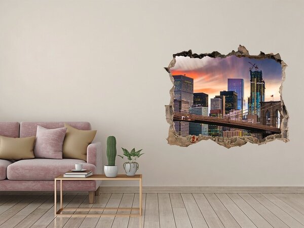 Fototapeta díra na zeď 3D Manhattan New York nd-k-126533633