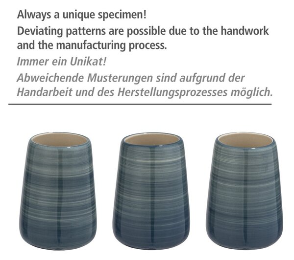 Petrolejově modrý toaletní kartáč Wenko Pottery