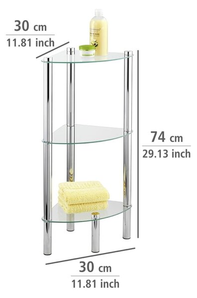 Rohová polička se 3 oddíly Wenko Corner