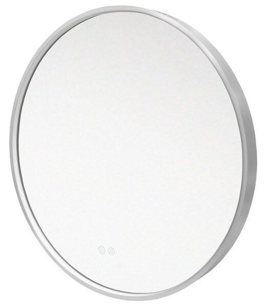 Mereo Mereo, kulaté LED zrcadlo, průměr 60 cm, LED osvětlení, rám z broušené oceli, MER-CN164S