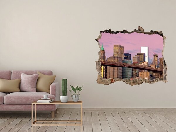 Fototapeta díra na zeď 3D Manhattan New York nd-k-127196393
