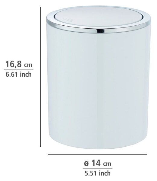Bílý odpadkový koš Wenko Inca, 2 l