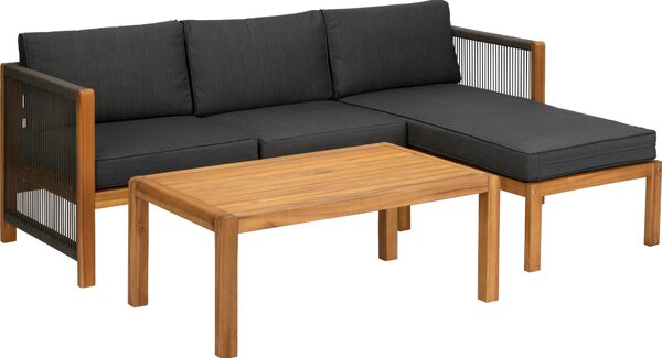 ZAHRADNÍ SEDACÍ SOUPRAVA dřevo, textil Acamp - Online Only zahradní nábytek, Online Only