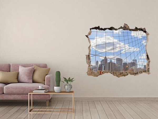 Fototapeta díra na zeď 3D Most New York nd-k-133608288