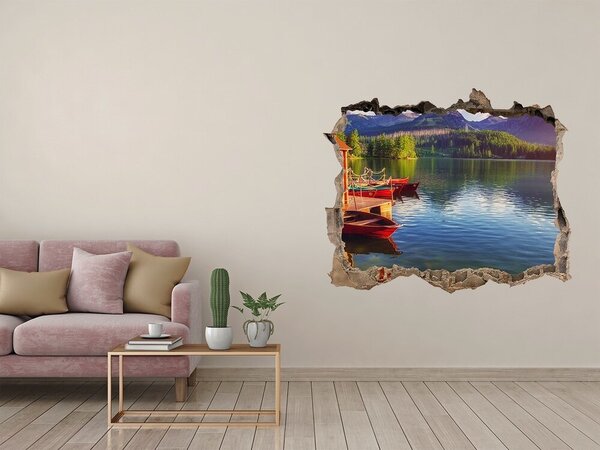 Díra 3D ve zdi na stěnu Jezero v horách nd-k-132044715