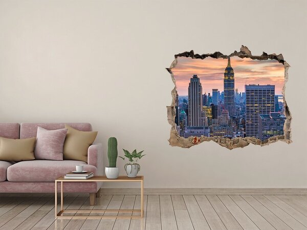 Fototapeta díra na zeď 3D Manhattan New York nd-k-131426283