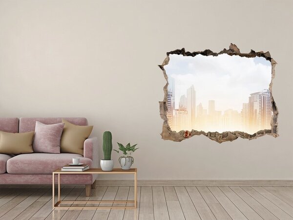 Fototapeta díra na zeď 3D Mrakodrapy nd-k-136133986