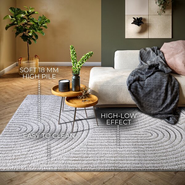 ELLE Decoration, Kusový koberec New York 106205 Light Grey, 80x120, šedá, ložnice