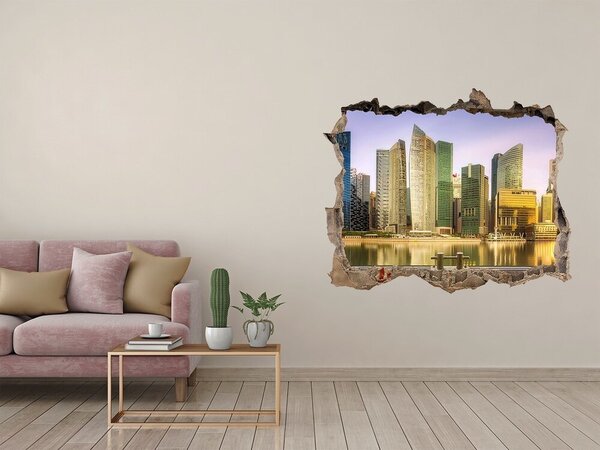 Fototapeta díra na zeď 3D nálepka Singapur nd-k-139906536