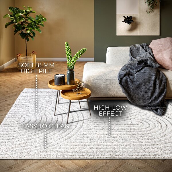 ELLE Decoration, Kusový koberec New York 106203 White, 80x120, bílá, chodba / předsíň