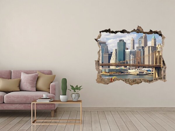 Fototapeta díra na zeď 3D Manhattan New York nd-k-136544360